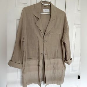 Oak + Fort oversized linen blazer size S